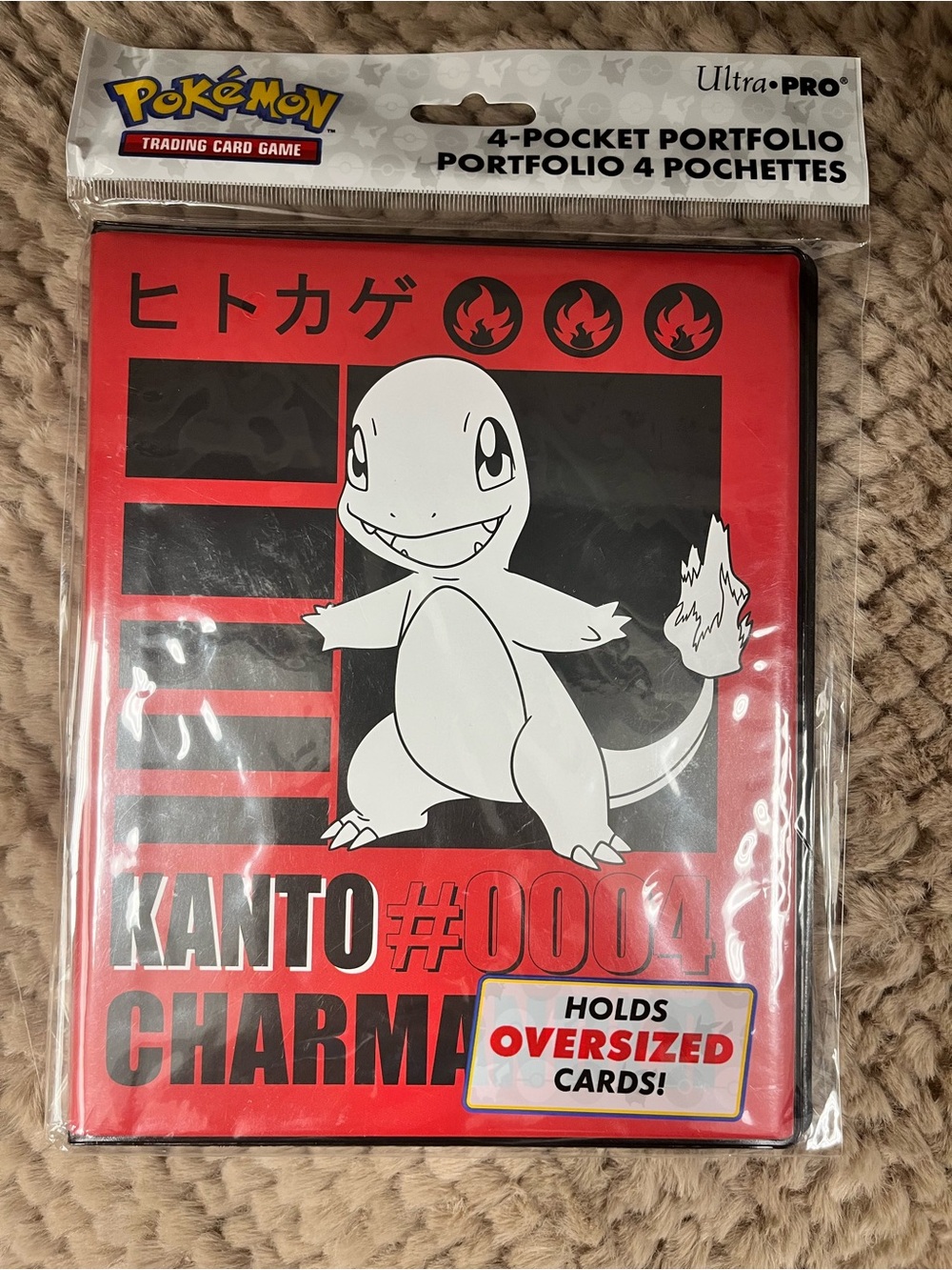 Ultra PRO Charmander 4-Pocket Card Portfolio - Red & Black